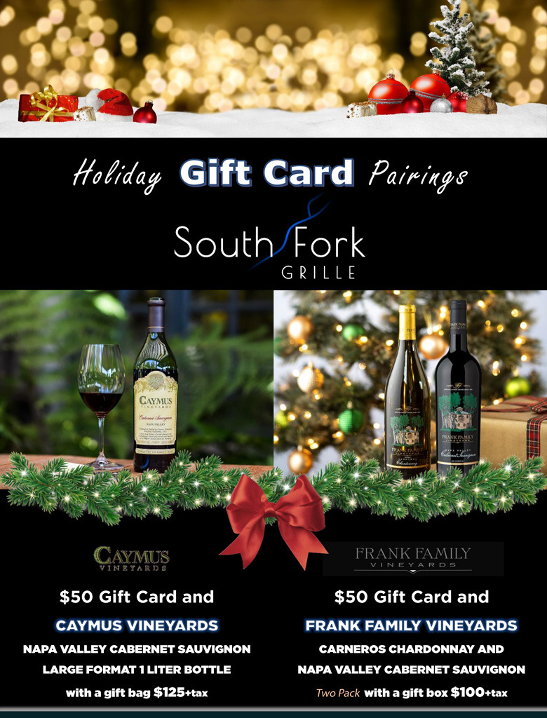 2025 holiday gift card package south fork grille